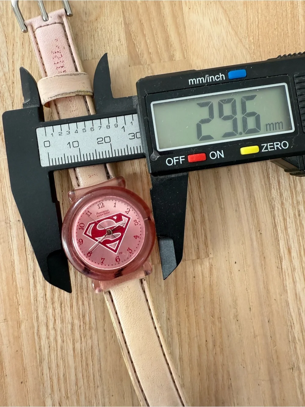 Armitron ladies pink DC comics Supergirl watch NEW BATTERY needs new strap